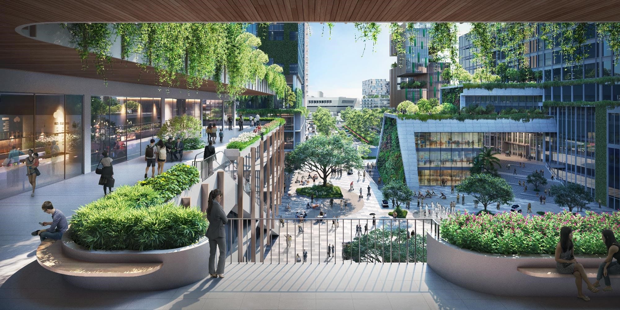 Artist’s impression of the view corridor with the Science Centre Singapore main building.